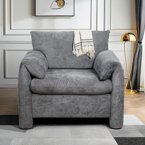 Chenille Oversized Armchair-Modern Accent Chair & Single Sofa Lounge, 38.6'' Wide, Comfortable Seating for Living Room & Bedroom