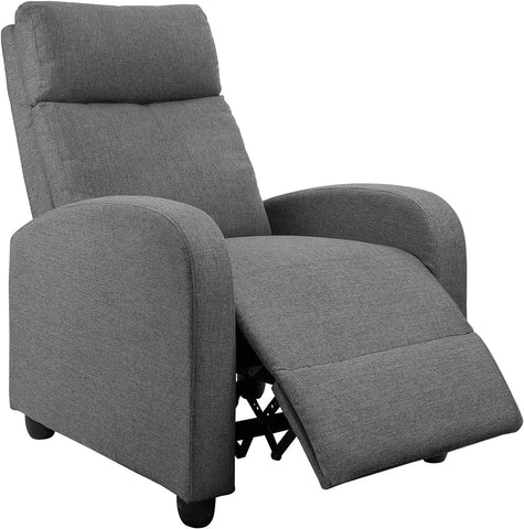 Recliner Chair Adjustable Home Theater Single Fabric Recliner Sofa Furniture with Thick Seat Cushion and Backrest Modern