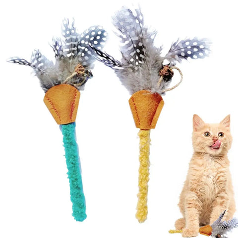 Cat Teething Stick Cute Interactive Cat Teaser Toy Cat Chew Stick Cat Chew Toys Kitten Teaser Wand Funny Cat Chew Stick For