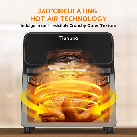 8-in-1 Air fryer 6.3-Quart Metal Smart Combo Oven 1500W Air Fryer oven Oilless Electric Airfryer with LCD