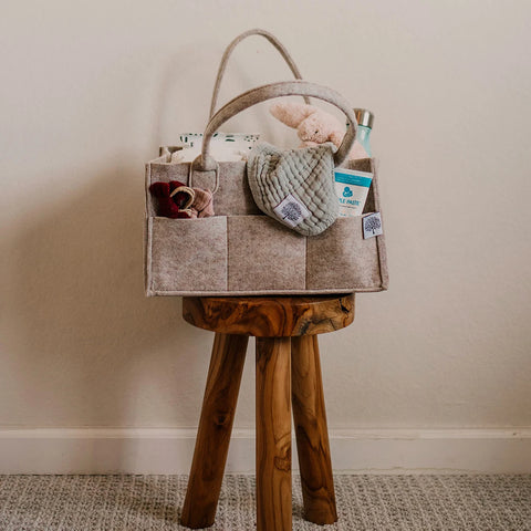 Baby Diaper Caddy - Nursery Storage Bin and Car Organizer for Diapers and Baby Wipes, Caddy Organizer Nursery Basket