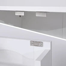 50" LED Kitchen Pantry Storage Cabinets - Standing Food Cabinets Cupboards with 2 Doors with Racks and Shelves Adjustable