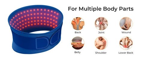 LED Light Therapy Back Waist Red Light Therapy Belt Infrared light Device 660nm 850nm Pain Relief Relaxing Muscle Inflammation