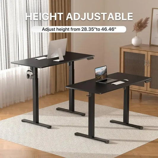 HUANUO ERGEAR Electric Height Adjustable Standing Desk, 48'' x 24" Stand up Desk, Modern Computer Desk, Ergonomic Desk