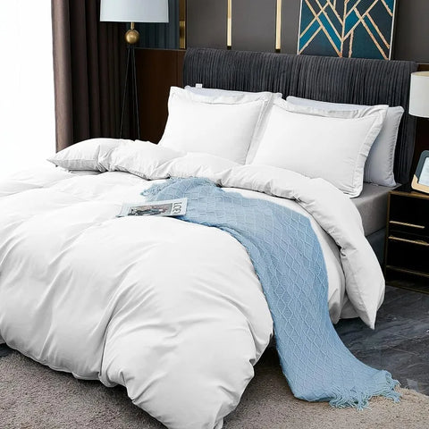 California King Duvet Covers - Ultra Soft and Breathable Bedding Comforter Sets Washed Microfiber 3 Pieces