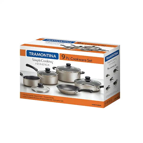 Tramontina 9-Piece Non-stick Cookware Set, Red 2023 NOW.