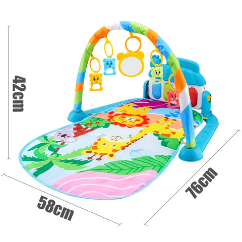 Baby Fitness Stand Music Play Gym Activity Toys Newborn Piano Crawling Blanket Pedal Game Pad Early Education 0-36 Months Gifts