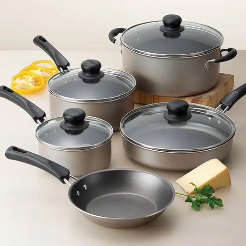 Tramontina 9-Piece Non-stick Cookware Set, Red 2023 NOW.