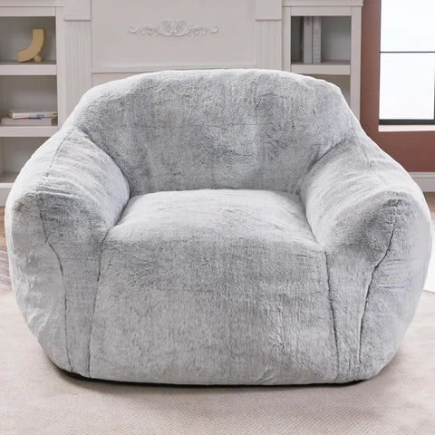 Giant Bean Bag Bag Sofa Chair with Armrests, Bean Bag Couch Stuffed High-Density Foam, Plush Lazy Sofa Comfy