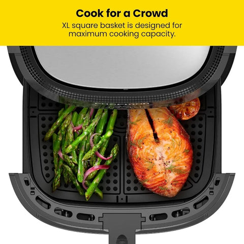 CHEFMAN Easy-View Air Fryer – 8 Qt Family Size with Viewing Window, One-Touch Digital Control with 4 Presets