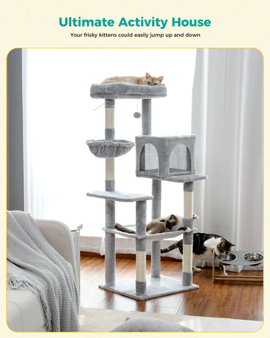 Domestic Delivery Multi-Level Cat Tree Tower Climb Furniture Scratching Post for Indoor House Pet Supplies Kitten Toy Cozy Condo