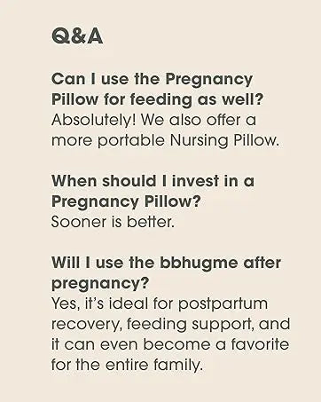 bbhugme Adjustable Pregnancy Pillow – Full Body Support for Side Sleeping - Adjustable Firmness and Shape - Supports Back, Legs,