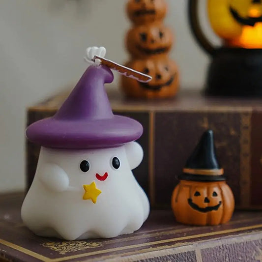 Halloween Ghost Candles Cute Scented Halloween Candles Horror Candle Tea Lights Goth Room Decor For Dining Table Party Bedroom