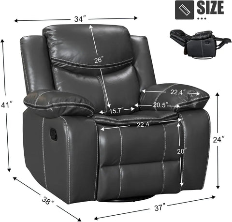 Recliner Chairs, Adults Manual Reclining Sofa Chair Oversized Recliner Chair for Living Room Comfy, Recliner Chair