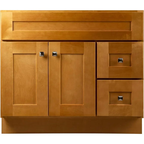 Base Bathroom Vanity Cabinet, Modern Birch Dimensions: 36 inches W x 21.73 inches D x 31.5 inches H