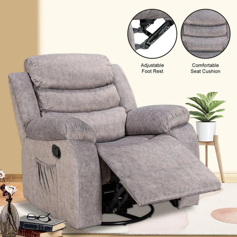 Recliner Chairs, Adults Manual Reclining Sofa Chair Oversized Recliner Chair for Living Room Comfy, Recliner Chair