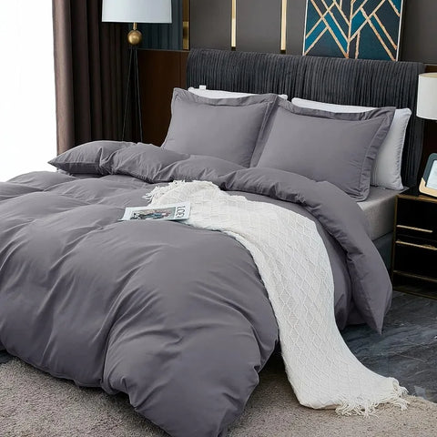 California King Duvet Covers - Ultra Soft and Breathable Bedding Comforter Sets Washed Microfiber 3 Pieces