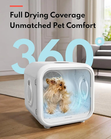 Automatic Pet Dryer Box - Ultra Quiet, Smart Temperature Control, 360° Efficient for Cats and Small Dogs