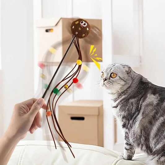 Interactive Cat Toys Funny Cat Wand Stick With Bells Pet Accessory Kitten Supplies Cat Feather Toys For Cats Exercise Playing