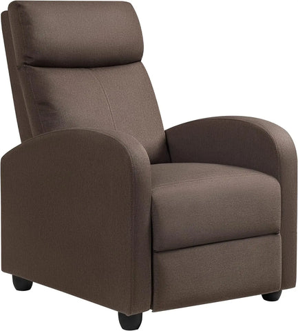 Recliner Chair Adjustable Home Theater Single Fabric Recliner Sofa Furniture with Thick Seat Cushion and Backrest Modern