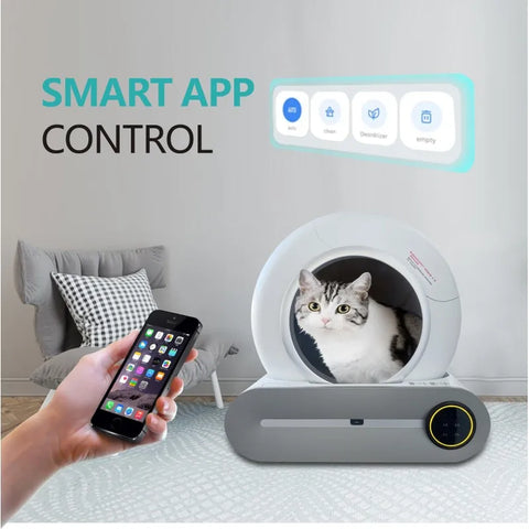 Smart cat litter box self-cleaning