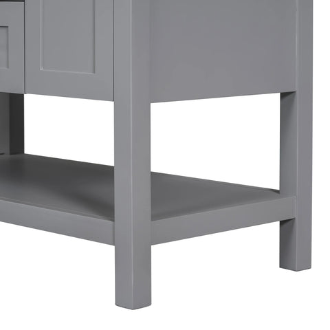 [Cabinet Only] 36-Inch Grey Bathroom Vanity(Sink not included)