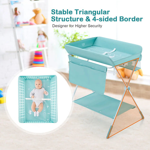 Babyjoy Baby Changing Table Folding Infant Diaper Station Nursery w/ Storage  BB5605