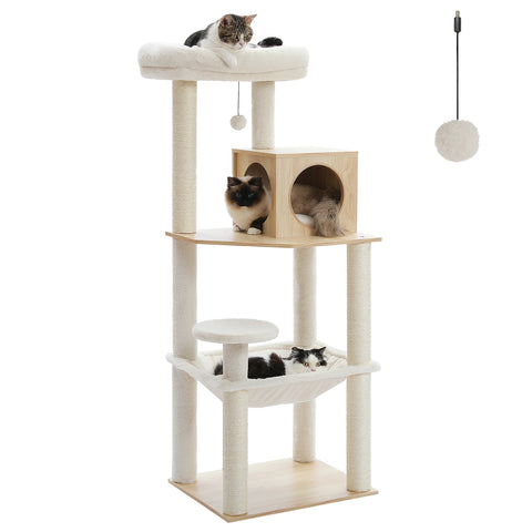 Multi-Level Cat Tree Tower with Condo Scratching Post for Cat Furniture House Cat Scratcher Cat Supplies Cat Toy