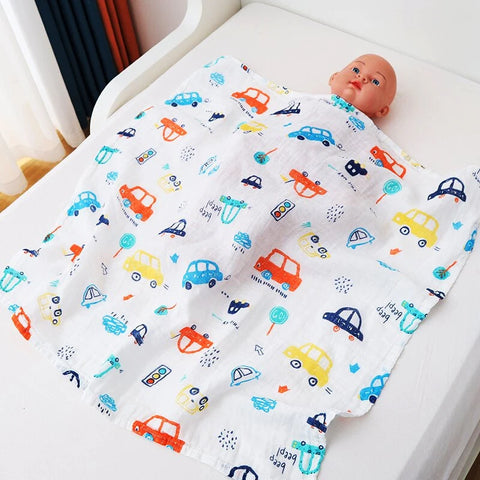 70x70cm Baby Blanket Ultra Soft Organic Cotton Newborn Swaddle Wrap Dual Layers Infant Feeding Burp Cloth Towel Scarf Baby Stuff