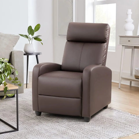 Recliner Chair Adjustable Home Theater Single Fabric Recliner Sofa Furniture with Thick Seat Cushion and Backrest Modern