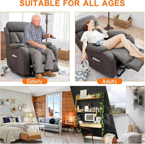 Small Power Lift Recliners Chair for Elderly Handpicked Fabric Mute Motor Mechanism Comfortable Seat and Backrest