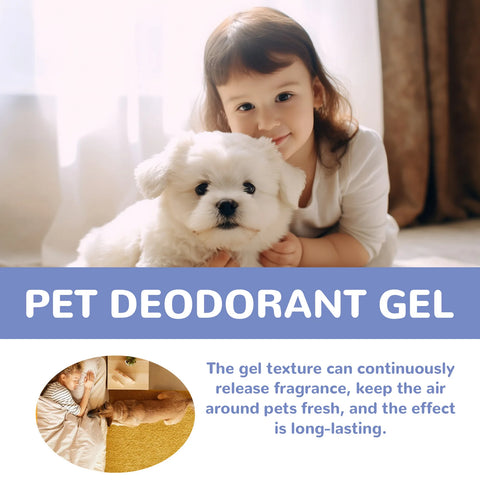 YEGBONG Pet Deodorant Gel Odor Absorption Gel -Dog&Cat Body Accommodation Air Freshener-Contains Polymer Absorbent Material-7 Oz