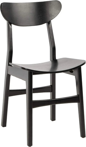 Home Lucca Retro Black Dining Chair, Wood, Set of 2