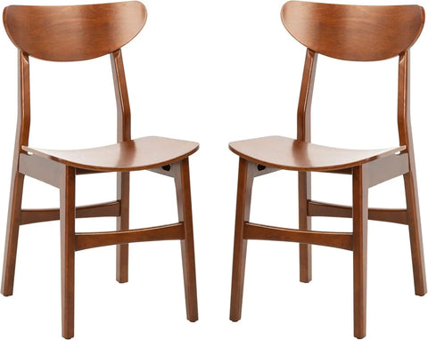 Home Lucca Retro Black Dining Chair, Wood, Set of 2