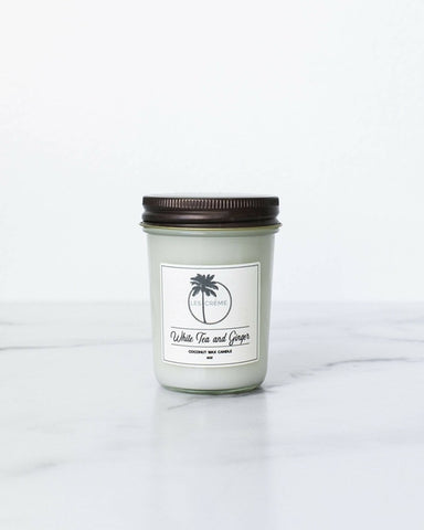 White Tea + Ginger Scent Coconut Wax Candle