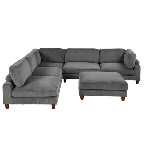 163''Modular Sectional Sofa,with Ottoman L Shaped Corner Sectional for