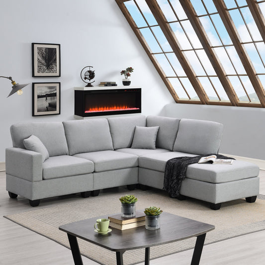 89.8*60.2" Modern Sectional Sofa,5-Seat Modular Couch Set with