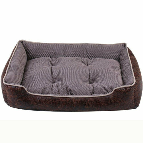 Cat Dog Bed Winter Warm Pet Sofa Waterproof Leather Kennel House