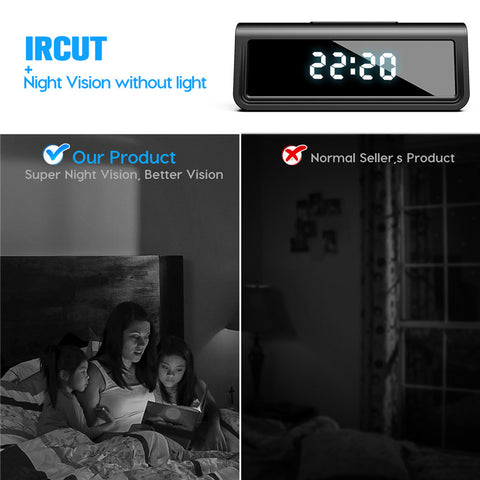 4K Wifi Secret Clock Micro Camera Security Camera IR Night Vision