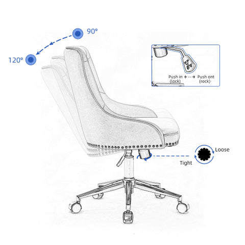 Home Office Desk Chairs Leisure Chairs for Bedroom Living Room