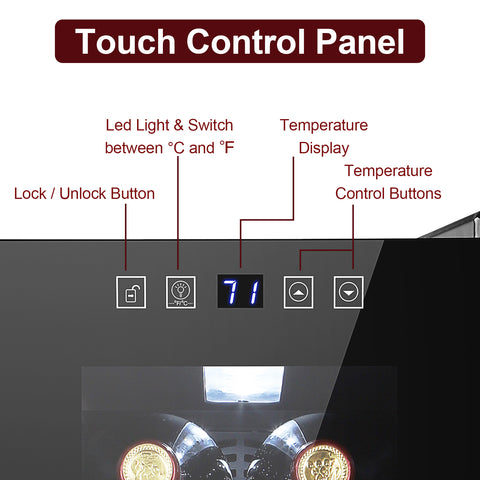 12 Bottles Electronic Wine Cabinet Cooler Refrigerator