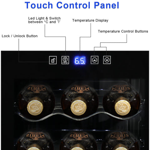 18 Bottle/52L Electronic Wine Cabinet Cooler