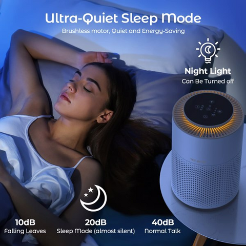 Air Purifiers for Home with Adjustable Night Light