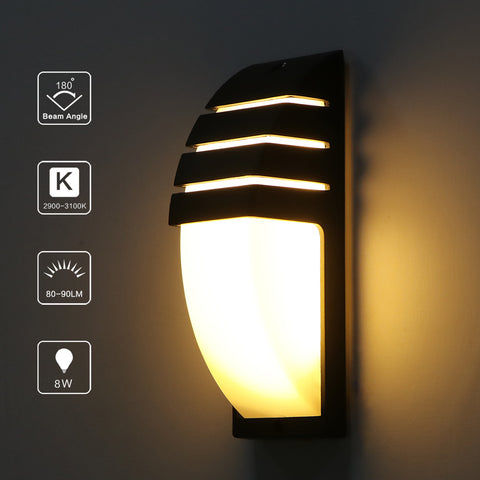 8W LED Waterproof Wall Light  Warm White Lamp