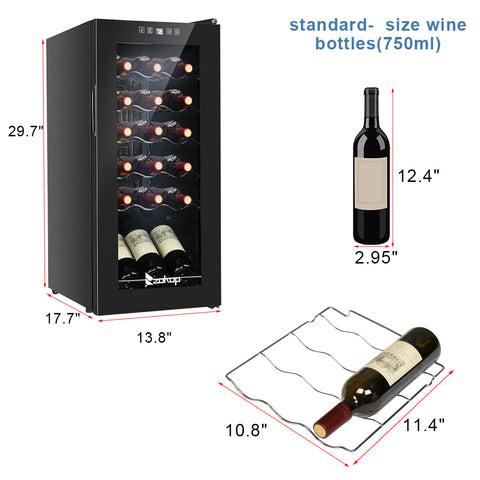 18 Bottle/52L Electronic Wine Cabinet Cooler