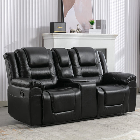 2 Seater Home Theater Recliner Manual Recliner Chair with a Storage