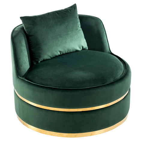 360 Degree Swivel Accent Chair Velvet Modern Upholstered Barrel Chair