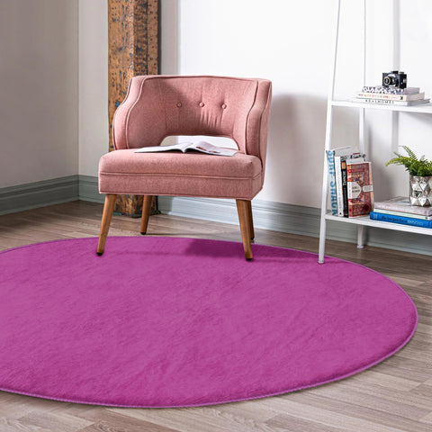 Enhance Your Décor with a Purple Washable Circle Rug by Homeezone