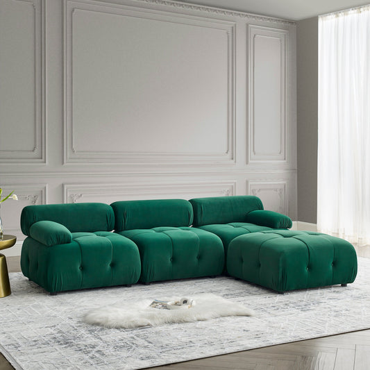 Modular Sectional Sofa, Button Tufted Designed and DIY Combination,L