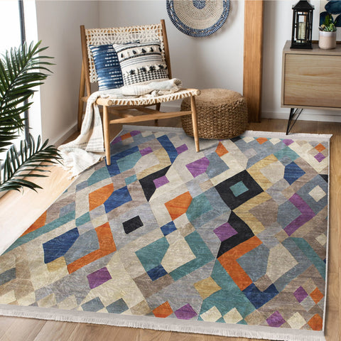 Bohemian Home Decor Washable Area Rug | Homeezone